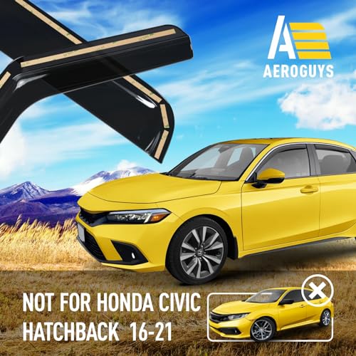 Extra Durable Window Deflectors in (For Honda Civic 22-26 Hatchback)