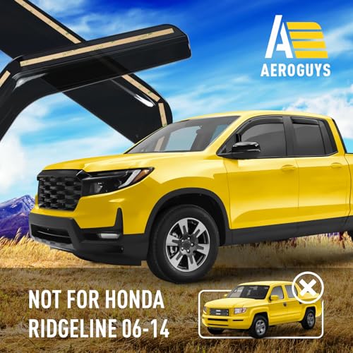 Extra Durable Window Deflectors in (For Honda Ridgeline 17-26)