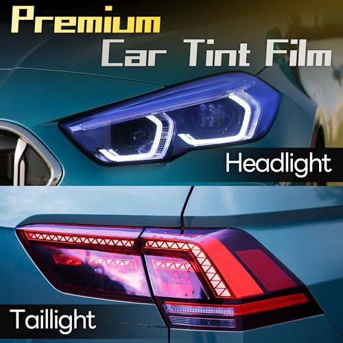 16 x 60 Inches Headlight Taillight Car Tint Vinyl Film (16in x 60in / Voltage Blue)