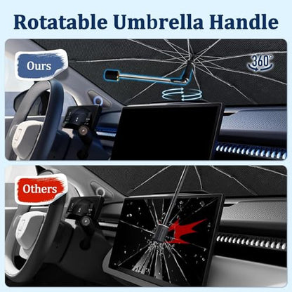2026 Upgraded] Windshield Sun Shade Umbrella (Small)
