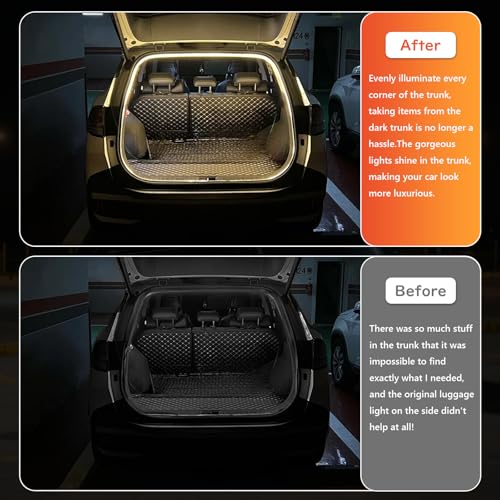 LED Lights for Car Trunk (4M/158in-Dynamic Flowing / Warm White)
