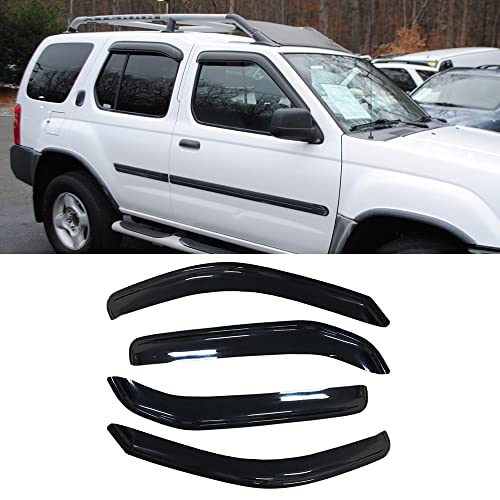 Window Visors UV Protection Rain Guards for 2000 (2000-2004 Nissan Xterra)