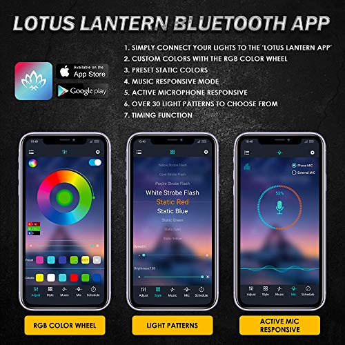4Pcs Underglow LED Lights for Cars (4PCS With APP)