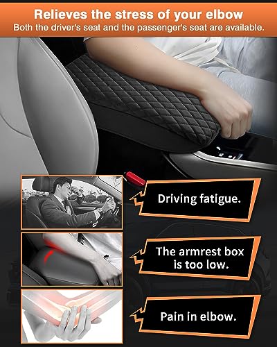 Center Console Cover for Honda Accord 2026 2025 2024 2023 Armrest Cover Cushion Pad for Honda Accord Accessories Middle Console Cover Armrest Protector Console Lids PU Leather Anti (Size for Honda Accord 2023-2026)
