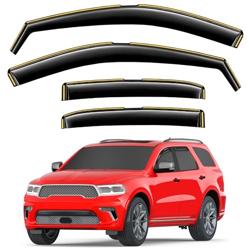 in Channel Window Visors Rain Guards for Dodge Durango 2011 (Fit for 2011-2026 Dodge Durango)