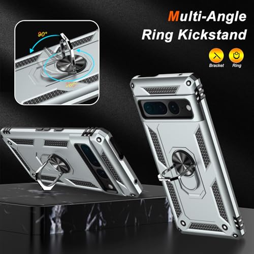 for Google Pixel 7 Pro Case with Screen Protector (Silver / Google Pixel 7 Pro)