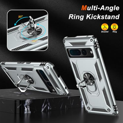 for Google Pixel 7 Pro Case with Screen Protector (Silver / Google Pixel 7 Pro)