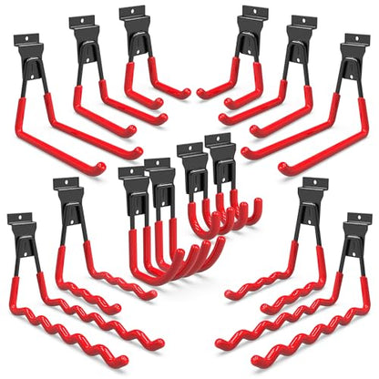 Slatwall Hooks 14 Pack Heavy Duty Multi Sizes (Red / 14)