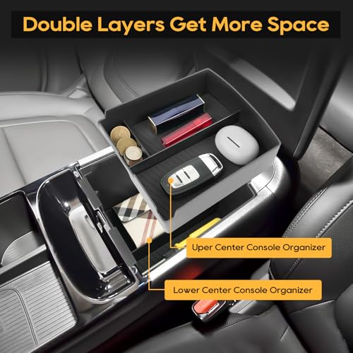 for Hyundai Tucson Electronic Shift Models Center Console Organizer (2025 2026 Hyundai Tucson Electronic Shift 3PCS)