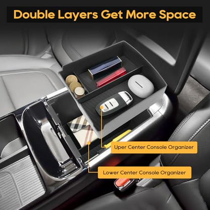 for Hyundai Tucson Electronic Shift Models Center Console Organizer (2025 2026 Hyundai Tucson Electronic Shift 3PCS)