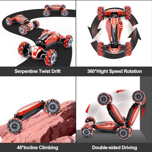 Gesture Sensing RC Stunt car (Deep Red)