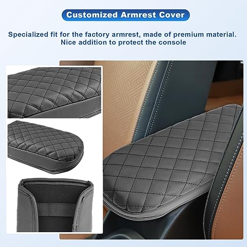 2024 2025 Trax Center Console Cover for 2024 2025 Chevy Trax Armrest Cover Middle Console Pad Arm Rest Cover 2024 Trax 2025 Accessories (Black)