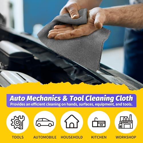 Microfiber Cleaning Cloth (Grey / 150 Pack)