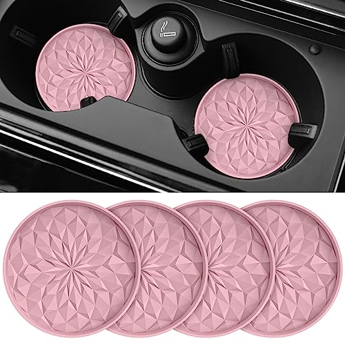 Car Coasters for Cup Holders [4 Pack] (4 Pack-dusty Rose)