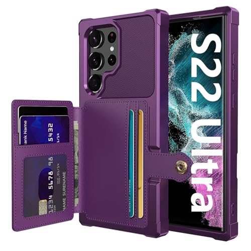 Wallet Case for Samsung Galaxy S22 Ultra (Purple / Samsung Galaxy S22 Ultra)