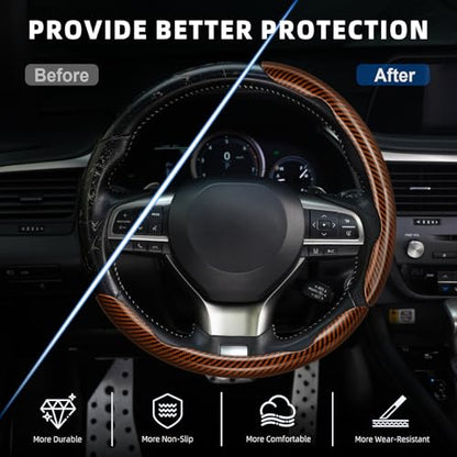 3pcs Carbon Fiber Anti (Glossy Brown / Universal (3pcs))