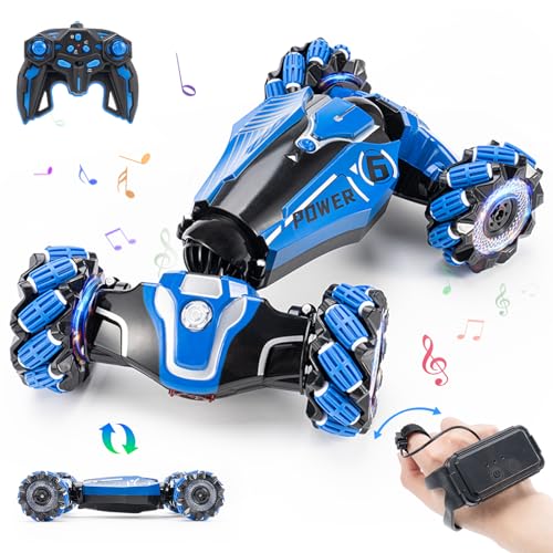Remote Controlled Gesture Stunt Car (Deep Blue)