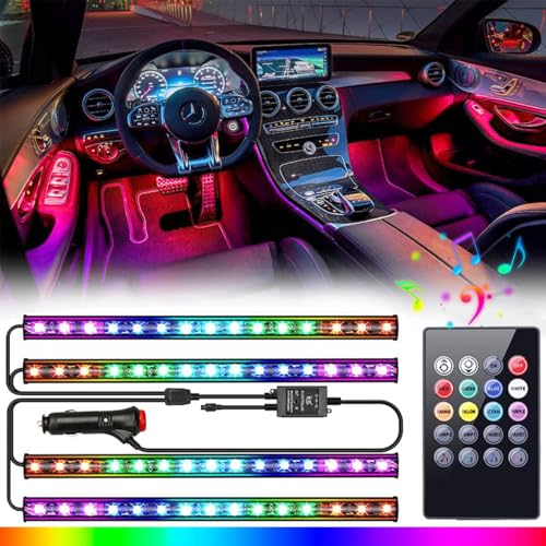 4PCS Car Interior LED Lights (RGB 48 Lights)