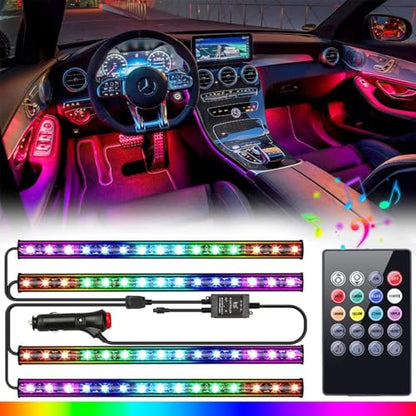 4PCS Car Interior LED Lights (RGB 48 Lights)