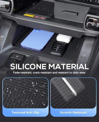 Center Console Storage Mat & Under Screen Drawer Tray for 2026 Toyota RAV4 (Drawer Tray-Console Mat)