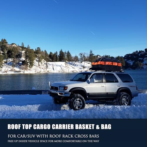 Roof Rack Carrier Carrier Basket 65"*39"*6"+Waterproof Bag 20 Cubic Feet (65"*39"*5")