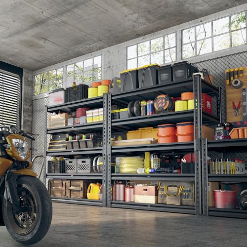 72.1" H Garage Shelving 2000LBS Storage Shelves Heavy Duty Metal Shelving 5 Tier Garage Storage Shelves for Commercial Warehouse Pantry Kitchen 72.1" H x 40.1" W x 18.1" D (40.1" W x 72.1" H x 18.1" D)