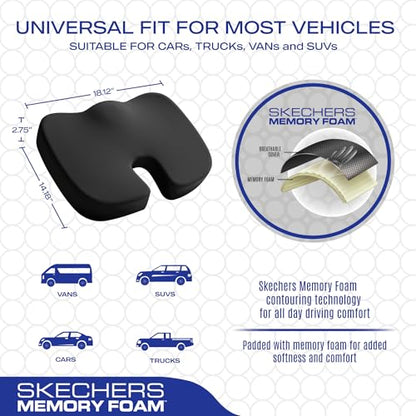 Memory Foam Seat Cushion (Black)