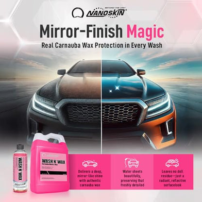 WASH N' WAX with Carnauba Wax Protection for Cars (7040 Fl Oz (Pack of 1))