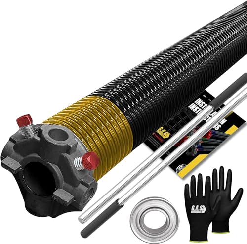 Garage Door Torsion Spring 250x2x36 for Right Side of Garage Door with Winding Bars (250x2x36 / Black Cone (Right Side))