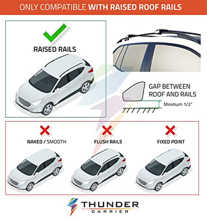 Catch USA Car Roof Rack Cross Bars for Subaru Outback Wilderness with Lock 2021 2022 2023 Aluminum Cross Bar for Rooftop Cargo Carrier Luggage Kayak Canoe Bike Snowboard