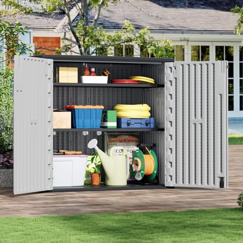 Outdoor Storage Shed 37 Cu.Ft (light gray / 37 Cu.ft)