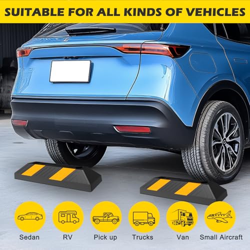 20" Rubber Parking Curb Stop (20 inch-(4 Pack))