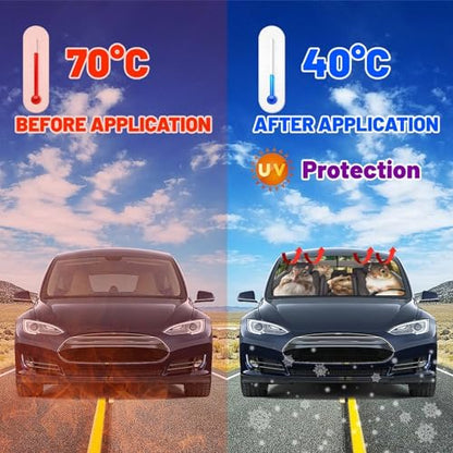 Funny Squirrels Car Windshield Sunshade Umbrella Foldable Visor (57X31 Inch / Color-SQ2)