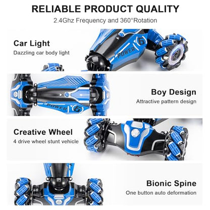 Remote Controlled Gesture Stunt Car (Deep Blue)