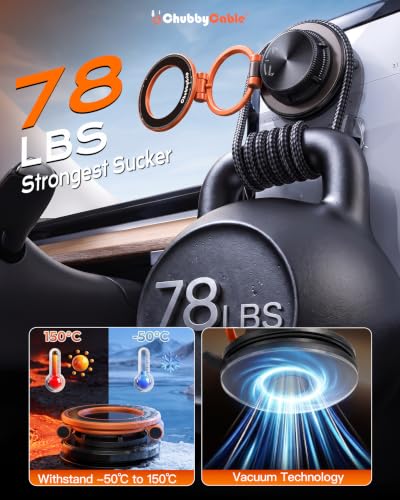 ChubbyGrip AirVac Magnetic 360° Adjustable Car Phone Holder with Gel Base (B-Gel Base / 1 Pack)