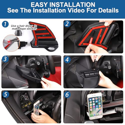 Car Phone Holder Center Console Organizer for Corvette C8 2020 (Magnetic-D)