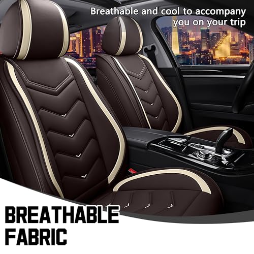 Car Seat Covers for Chrysler Pacifica 2004 (2 Pcs Front / Coffee color)