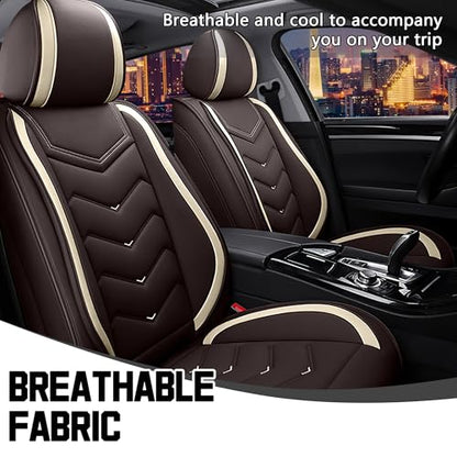 Car Seat Covers for Chrysler Pacifica 2004 (2 Pcs Front / Coffee color)