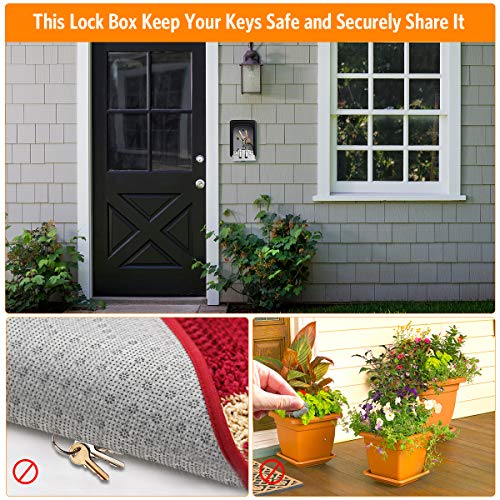 Key Lock Box Wall Mounted (Black / 1)
