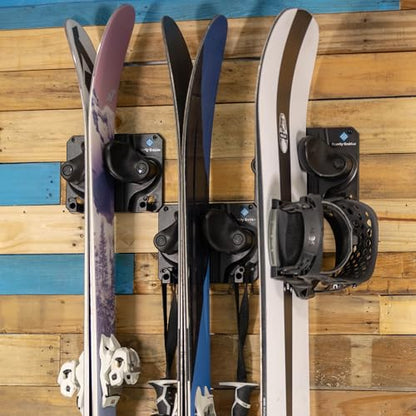 Ultimate Ski & Snowboard Wall Storage Rack (Black / Three Pack)