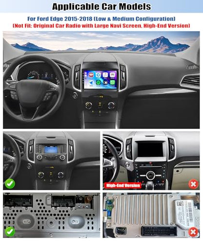4G+128G Car Radio Stereo for Ford Edge 2015