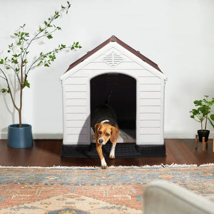 Large Dog House (Brown / 38.8"L x 35"W x 37.4"H)