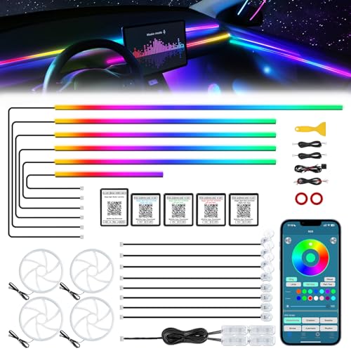 Dreamcolor Acrylic Interior Car LED Strip Light with Wireless APP (Dreamcolor 22 in 1)