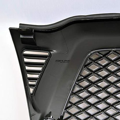 Matte Black Dragon Mesh Front Hood Bumper Grill Grille Gurad Guard ABS Compatible With 05