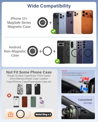 Magnetic Phone Mount for Mazda 3 2014 (Magnetic / 2014-2016 Mazda 3/2016-2021 CX-3 | 7-Inch)
