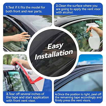 Window Visors Rain Guards for 2013 (2013-2018 Nissan Altima)