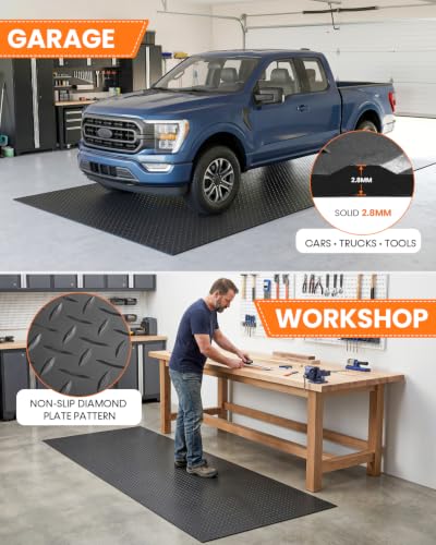 6 x 8 FT Premium Garage Floor Mat (96"L x 72"W x 0.1"Th)