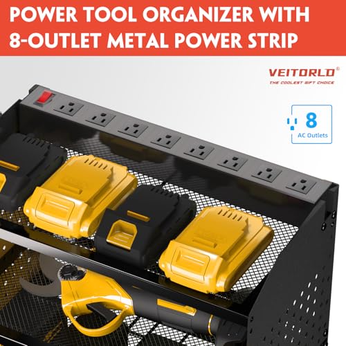 Power Tool Organizer with Charging Station (Black / 16'')