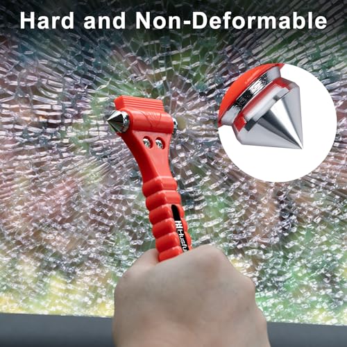 Car Window Breaker Hammer and Seat Belt Cutter 2 (orange / 2 Pack)