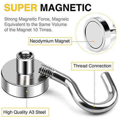 Magnetic Hooks 60pcs 30lbs Cruise Essentials 2026 Magnet Hook